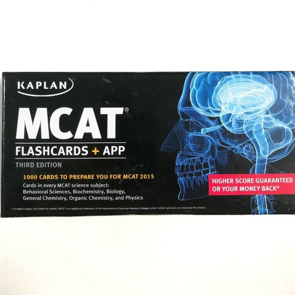Kaplan Test Prep Set: Kaplan MCAT Flashcards + App by Kaplan Test Prep, 3rd Ed - Picture 1 of 4